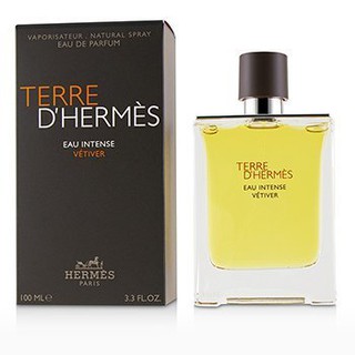 Hermes 愛馬仕Terre D'Hermes Intense 大地馥郁香根草男淡香精 100ml/TESTER/禮盒