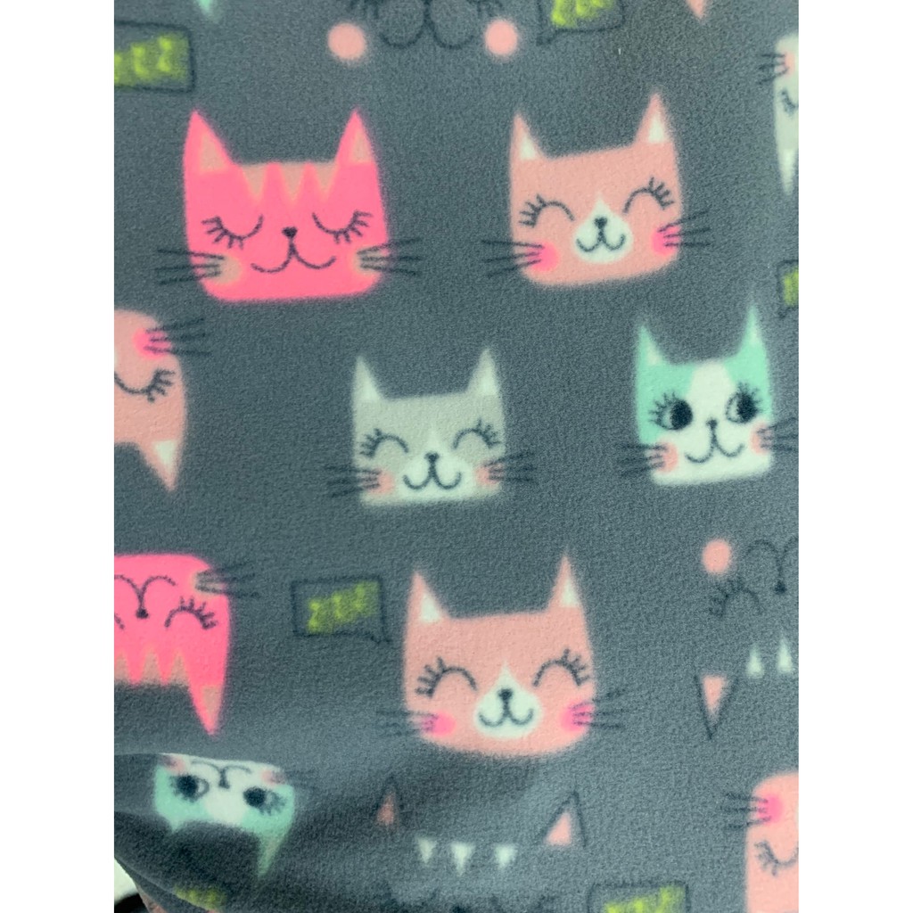P027-貓咪印花-雙面刷毛布