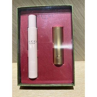 Gucci 聖誕禮盒 花悅女性淡香精滾珠香水7.4ml+金管霧面#505唇膏 3.5g 全新商品