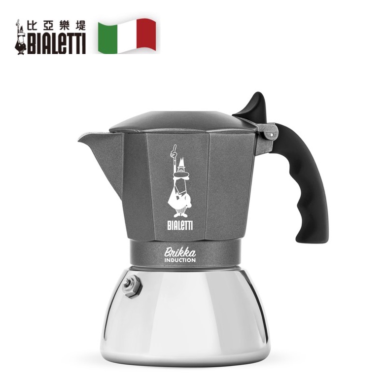 BIALETTI 電火加壓摩卡壺(不鏽鋼) - 4杯份(可適用電磁爐 瓦斯爐 黑晶爐)