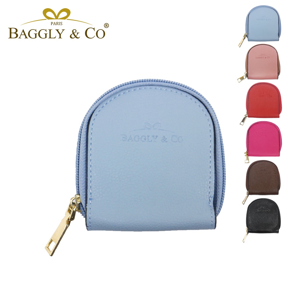 【BAGGLY&amp;CO】真皮手工拉鍊馬鞍零錢包