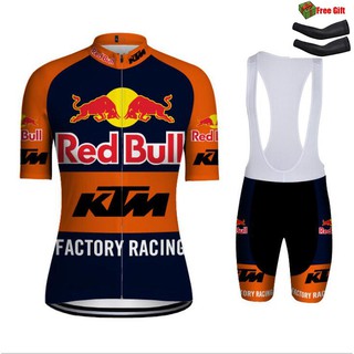 RED BULL 夏季男士騎行服套裝公路山地自行車自行車衣服