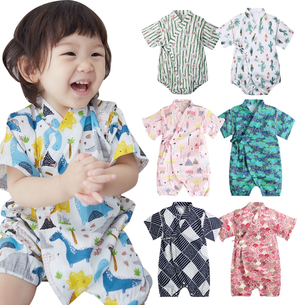 Augelute Baby童衣連身衣 日式 和服 浴衣 包屁衣 爬服 哈衣 扮演服 造型服 男寶寶 女寶寶 42122B
