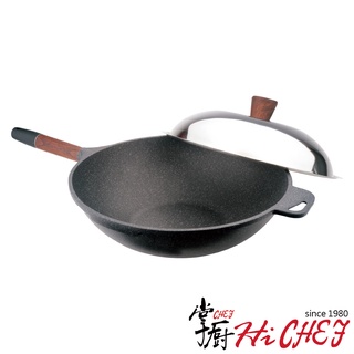《掌廚HiCHEF》木柄輕量不沾鍋36CM(中華炒鍋) 電磁爐適用