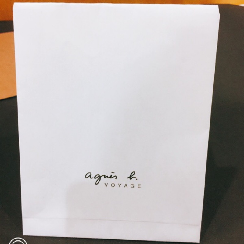 專櫃紙袋》Agnes b. 小b voyage禮品袋(白色)