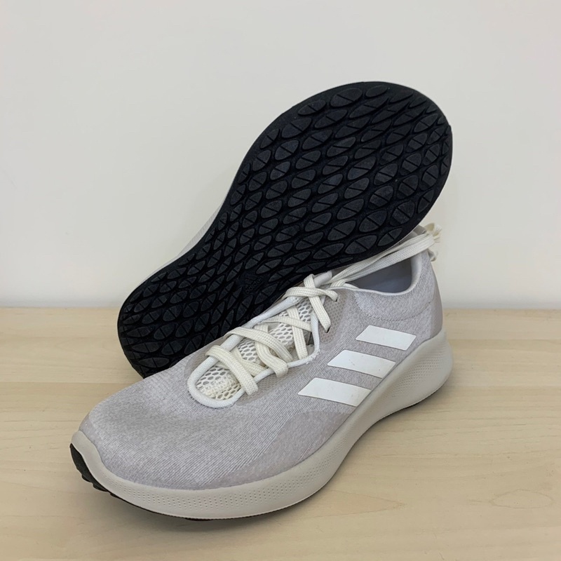 ［全新］Adidas Purebounce+ Street 女 慢跑鞋 白 奶茶 灰 透氣網布 緩震 運動 F34225