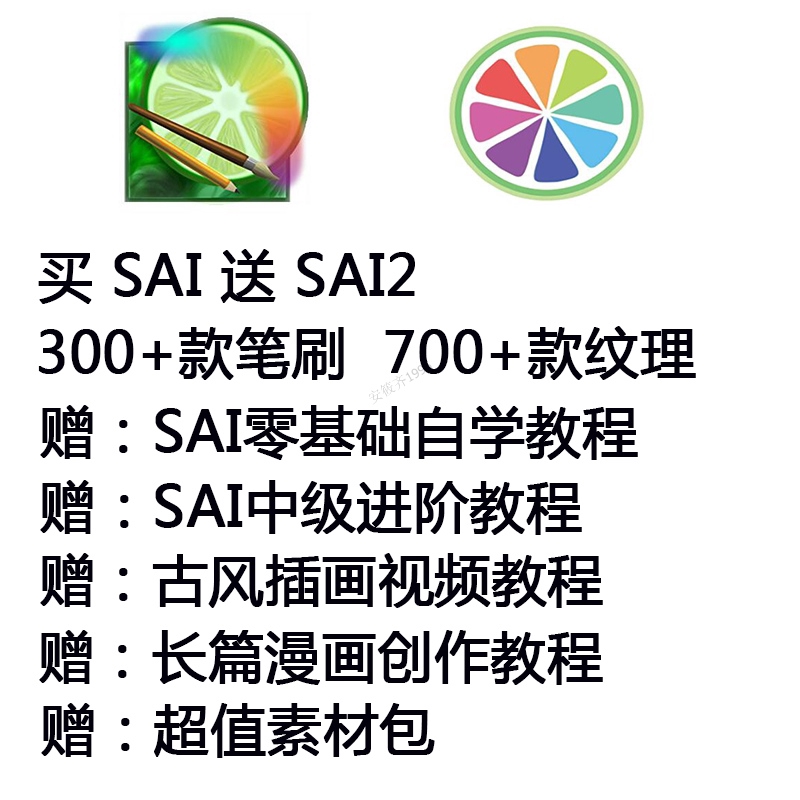Sai軟件安裝下載中文版送入門筆刷繪畫教程sai2素材 蝦皮購物