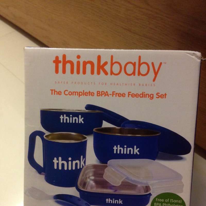 全新 thinkbaby不鏽鋼餐具六件組