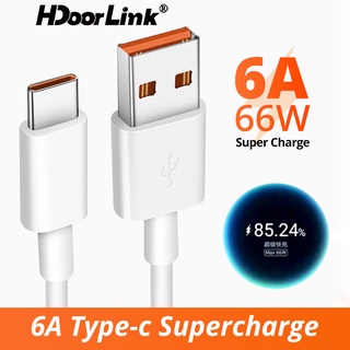 Hdoorlink 66W 充電數據線 6A 超快速充電器數據線 USB C 型線適用於三星華為 OPPO 小米