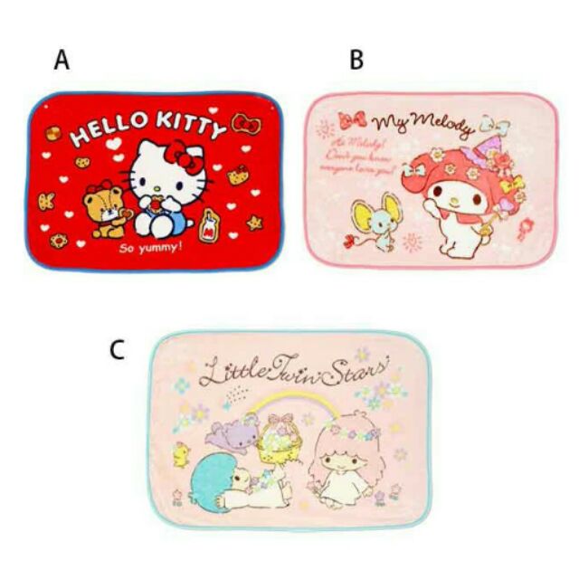 🎈日本正版🎈薄毛毯 Hello Kitty 三麗鷗 美樂蒂 雙子星 秋冬毛毯 披肩毯