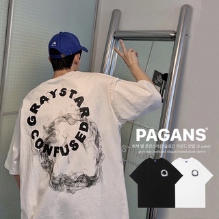 【PAGANS STORE】韓國 GRAY STAR CONFUSED 圓形 煙霧 圓環 短袖 短Tee