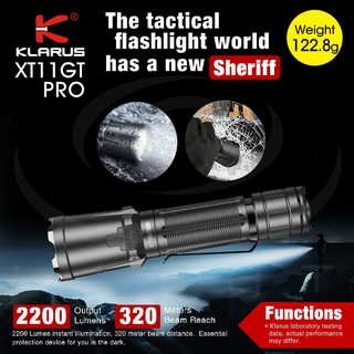【錸特光電】KLARUS XT11GT Pro 2200流明 戰術手電筒 USB-C充電 警用 爆閃 線控開關 TRC1
