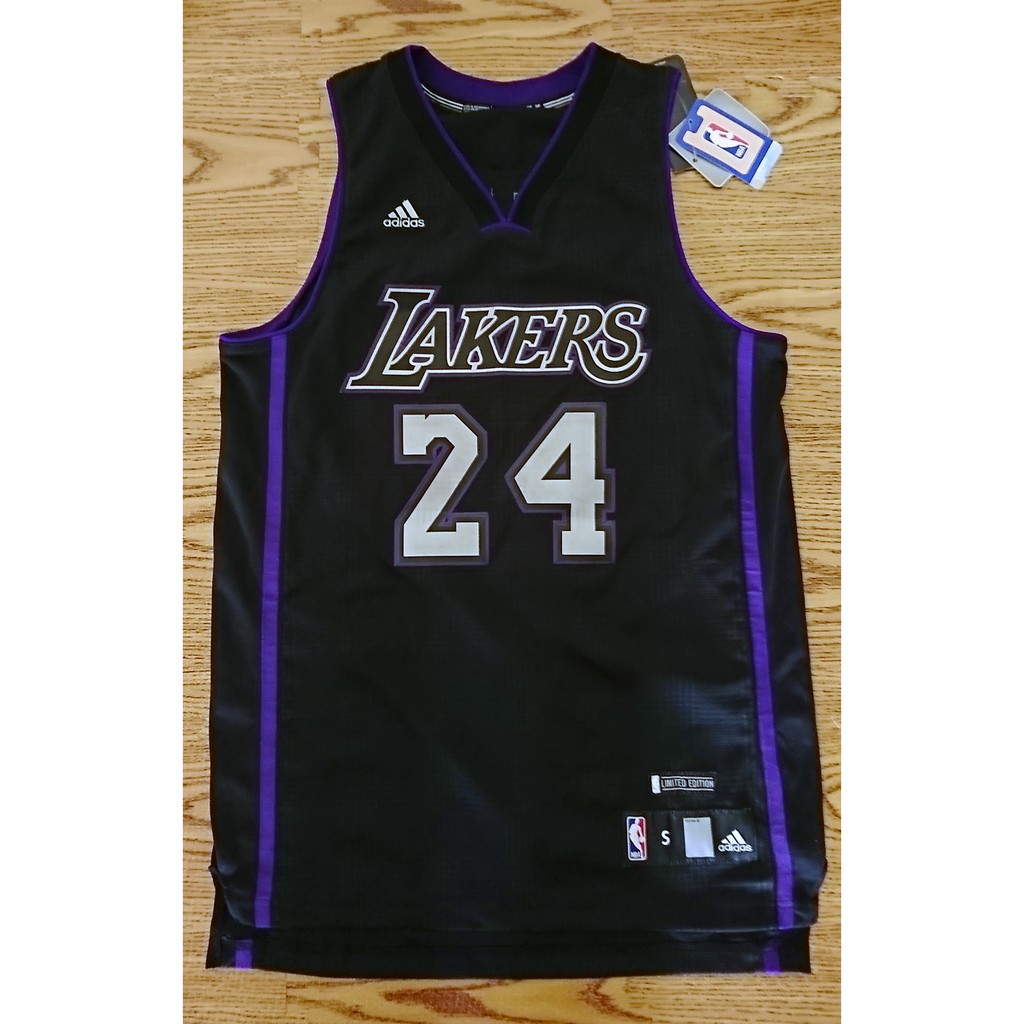代售 Kobe Bryant 湖人異色紫格紋 球衣 S號 全新含吊 NBA Adidas 洛杉磯