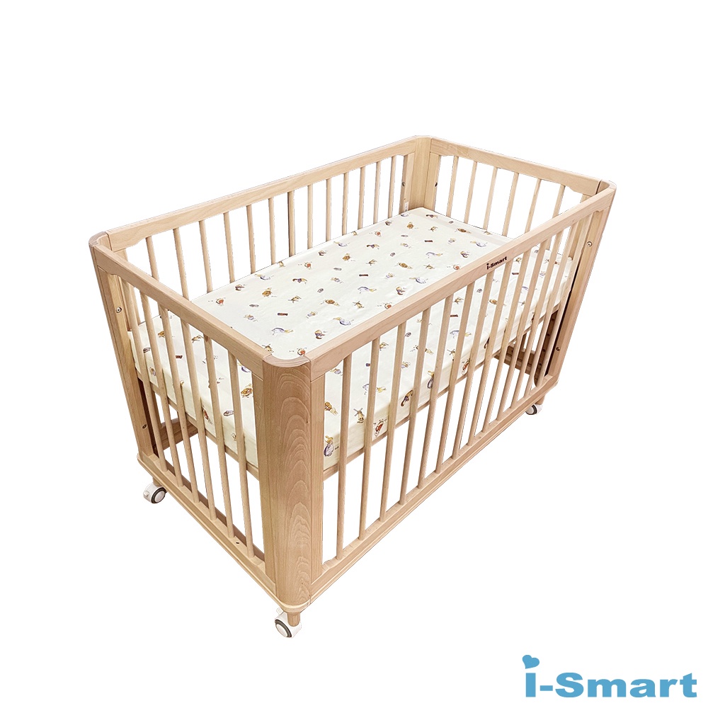 【i-Smart】原生初紋櫸木多功能嬰兒床 (本商品含不床墊) 優惠加購周邊配件 商城旗艦館-預購12/30出貨