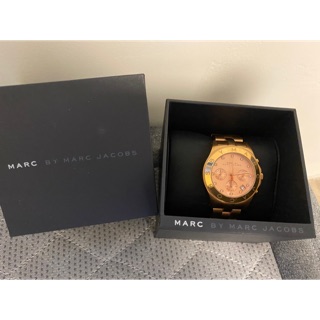 Marc Jacobs 時尚潮流晶鑽計時腕錶(MBM3102)-玫塊金