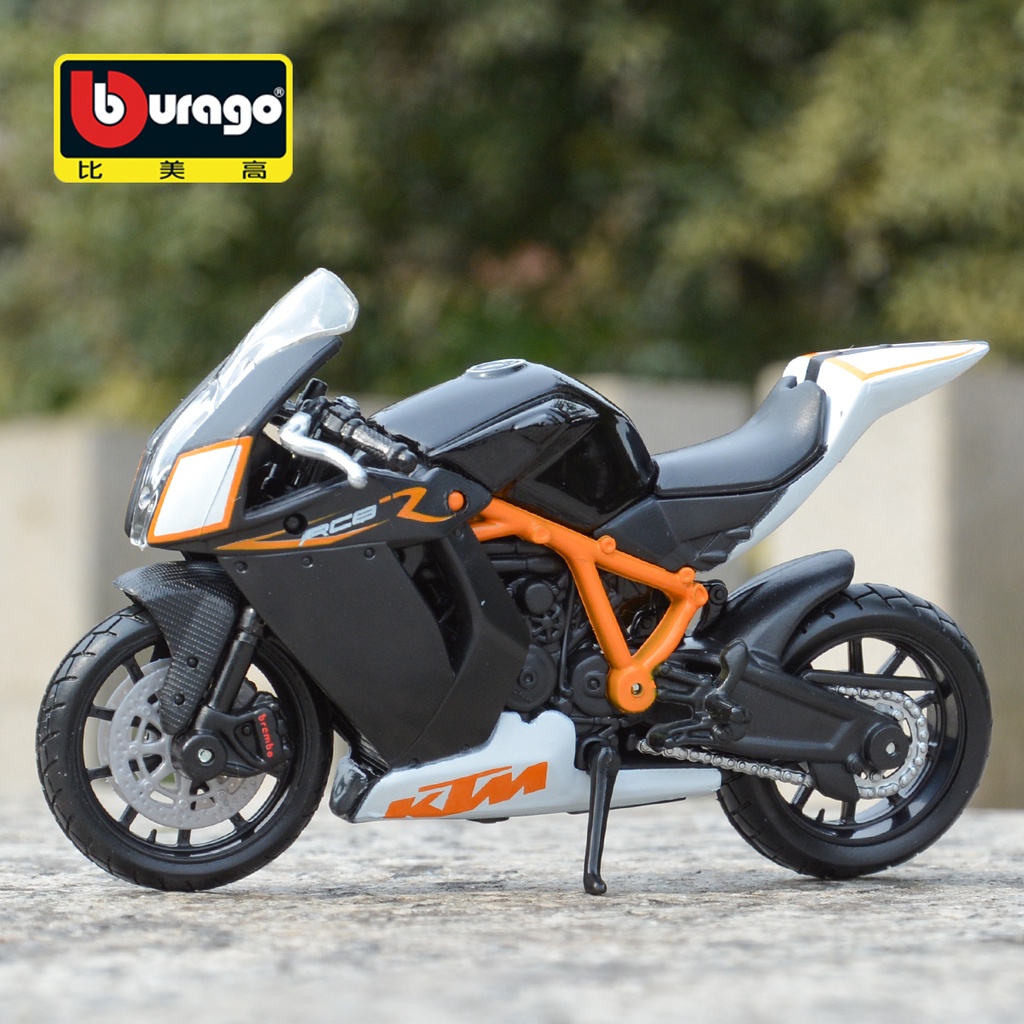 Bburago 1: 18 KTM 1190 RC8 R 靜態壓鑄車收藏愛好摩托車模型玩具
