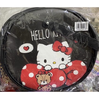 正版側背包 迪士尼 黑色米奇 紅色米妮 長方形 Hello kitty 圓形 長方形收納包 全收1000 免運
