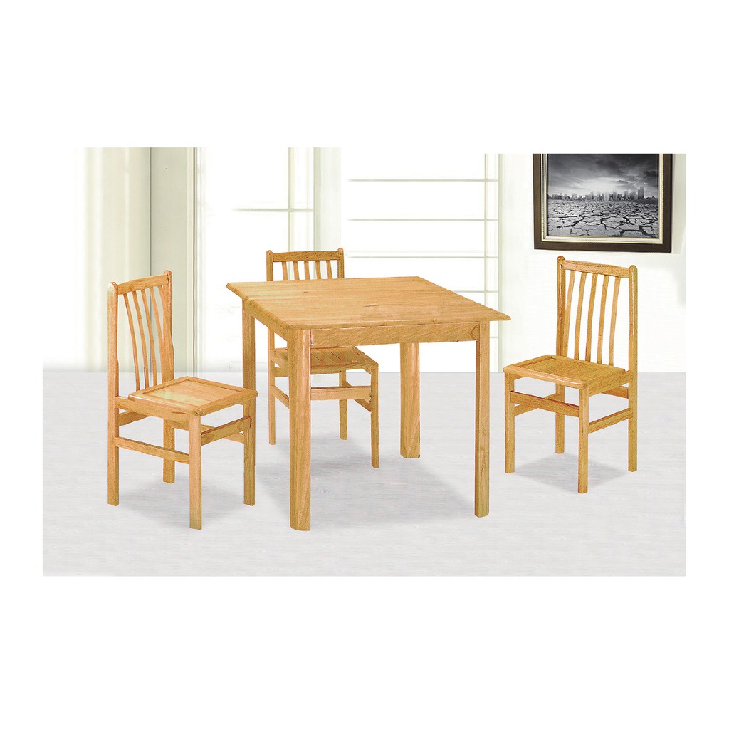 【E-xin】滿額免運 775-1 扇形腳西餐方桌 實木排骨椅 餐椅 方桌 餐廳椅 餐桌 實木椅 餐椅 木椅 造型椅 方