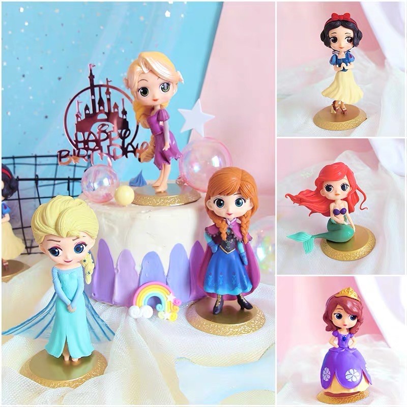 【現貨】高品質迪士尼公主蛋糕玩具愛麗兒鈴白雪公主長發公主小叮噹愛麗絲