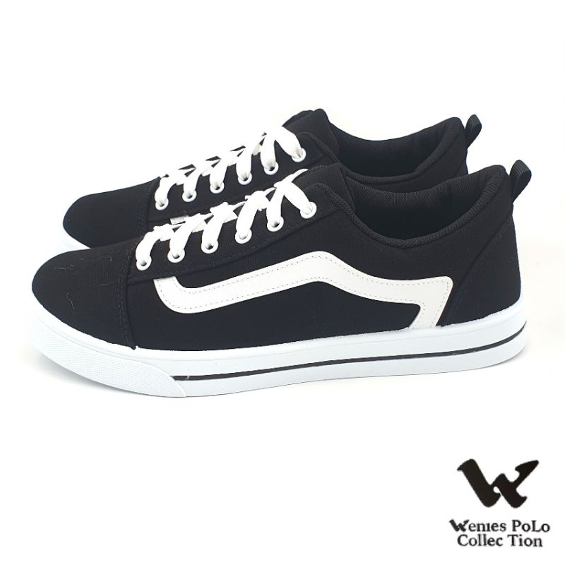 【米蘭鞋都】Wenies Polo (男) 簡約 休閒 運動鞋 耐磨 止滑 台灣製 6273 黑白 另有全黑色