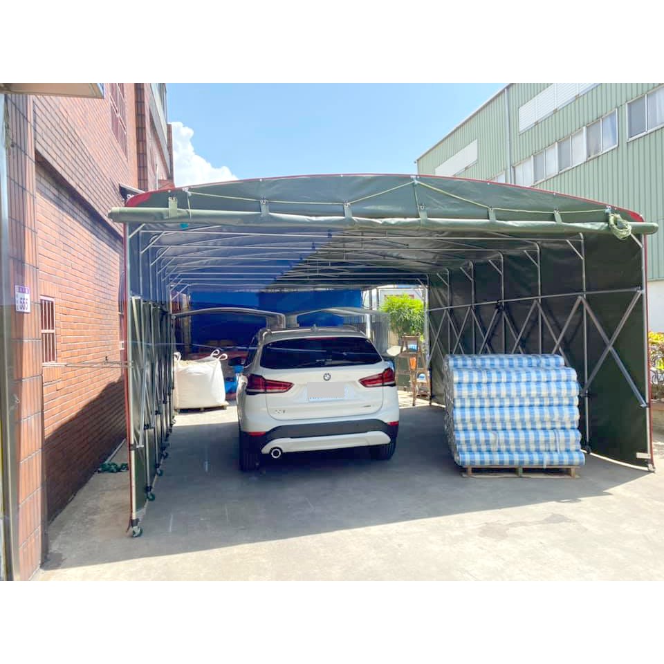 訂製款活動車棚 雙車位 車庫 移動式 活動倉儲 防曬 防水 遮雨 擋風 小貨車 轎車 休旅車 箱型車 蝦皮購物