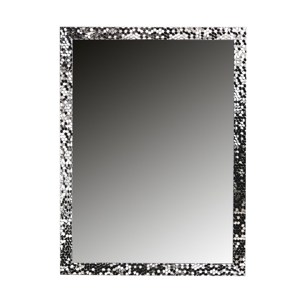 I-HOME 鏡子 3001-彩鑽銀 60x45 台製 PS發泡藝術框 化妝鏡 浴鏡 穿衣鏡 浴室鏡 玄關鏡(免運)