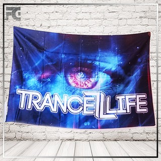 FG派對人►音樂祭應援旗幟掛旗- Trance is life 電音派對周邊 旗幟 樂託邦 tomorrowland