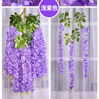 大陸現貨 仿真紫藤花假花紫蘿蘭室內婚慶弔頂裝飾屋頂藤條塑料花藤蔓 因尺寸原因下標務必選宅配 蝦皮購物