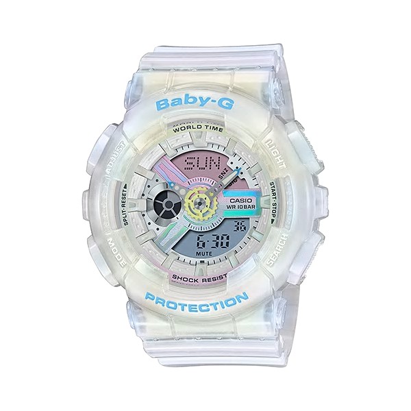 【CASIO】Baby-G  炫光透明色雙顯電子女錶 BA-110PL-7A2 台灣卡西歐公司貨 保固一年