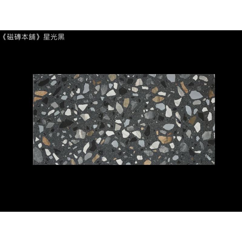 《磁磚本舖》新品 星光黑 水磨石 霧面石英磚 60x120cm 西班牙進口 客廳 浴室地壁磚 營業場所 電視牆 地壁可用