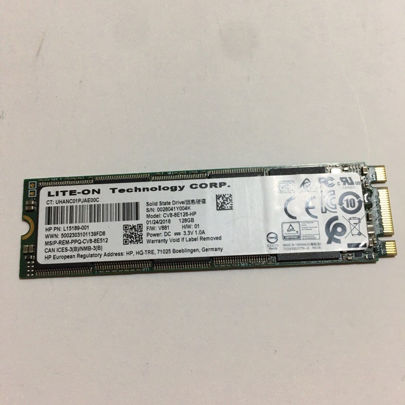 二手Liteon 固態硬碟 NGFF  128GB SSD128G，Lite-On