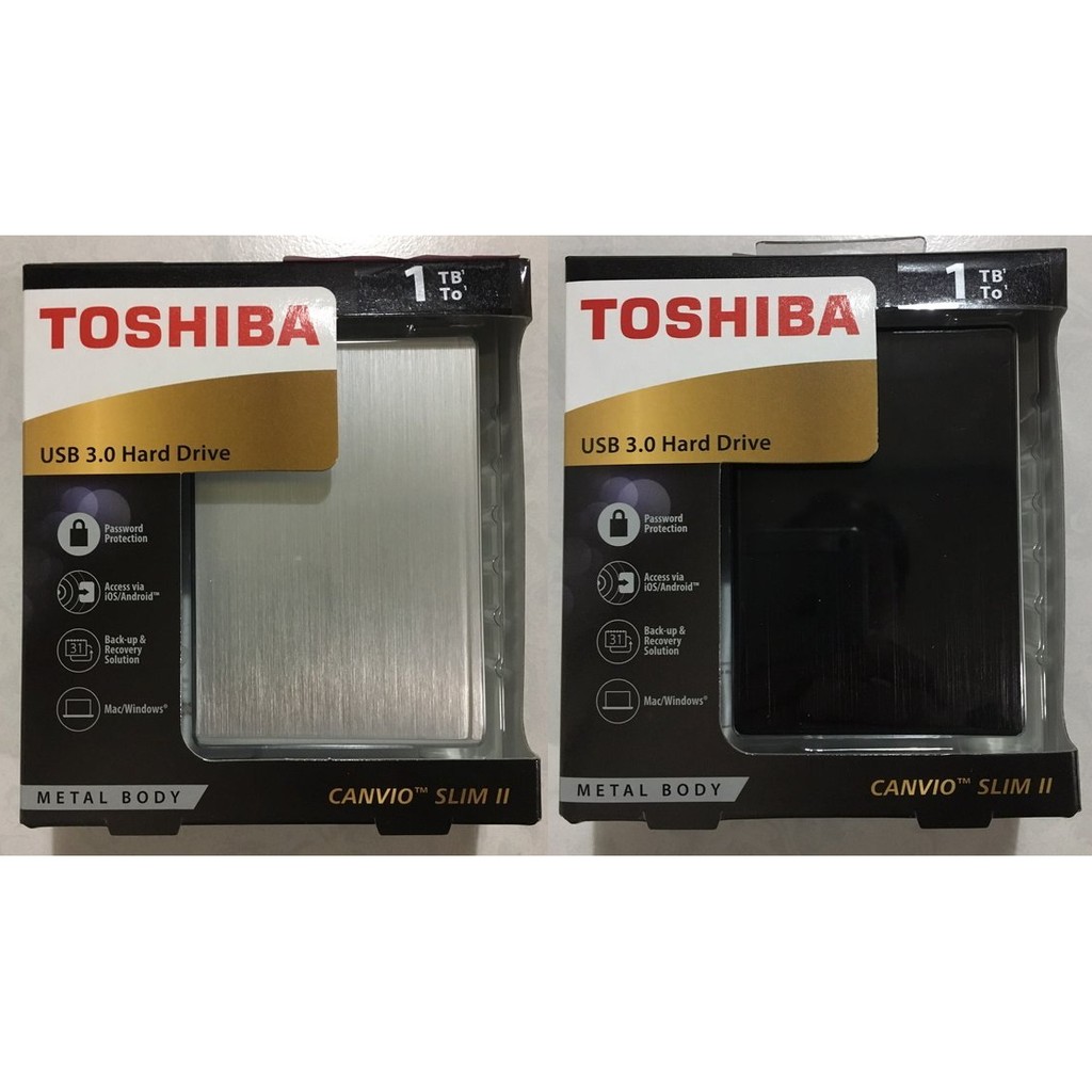 【GT精選】東芝 TOSHIBA CANVIO Slim II 1T 1TB 2.5吋 USB 行動硬碟