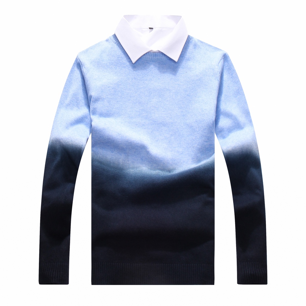 AOYAMA 韓系學院風 水藍色渲染 親膚保暖毛衣【X11811-7】