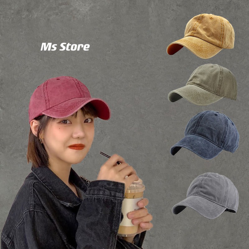 《MsDesign》日系 水洗 素面 百搭 老帽 單一尺寸 可調式扣環 男女皆可 韓國男裝