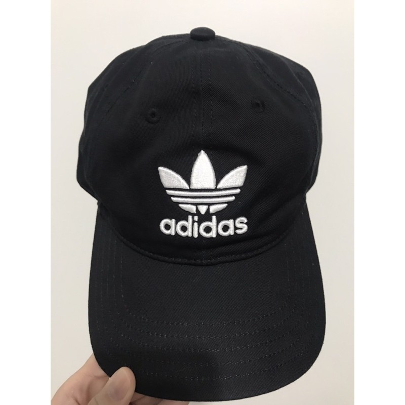 adidas愛迪達黑色老帽 BK7277