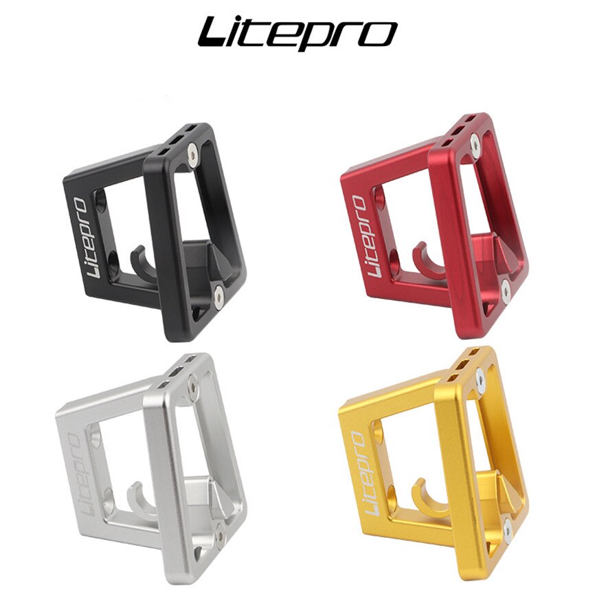 Litepro 前架適用於 Brompton 鋁合金豬鼻鞍袋塊架袋架折疊自行車自行車零件