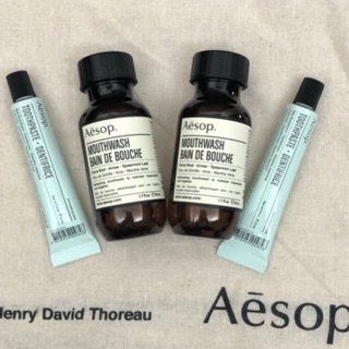 【柴媽黑白賣】Aesop 漱口水 50ml / 牙膏 10ml 旅行組