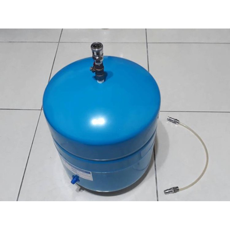 可攜式儲氣桶 空氣桶 空壓桶 風桶~ RO儲水桶(壓力桶)4.4加侖 18L改裝成~儲氣桶(有單純空桶.有含壓力表)3款