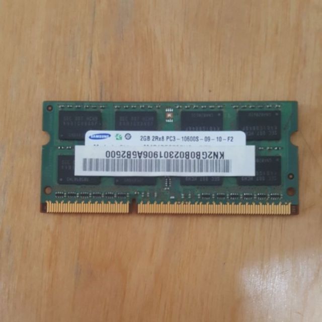 筆電記憶體 DDR3 2G DIMM PC3-10600s samsung