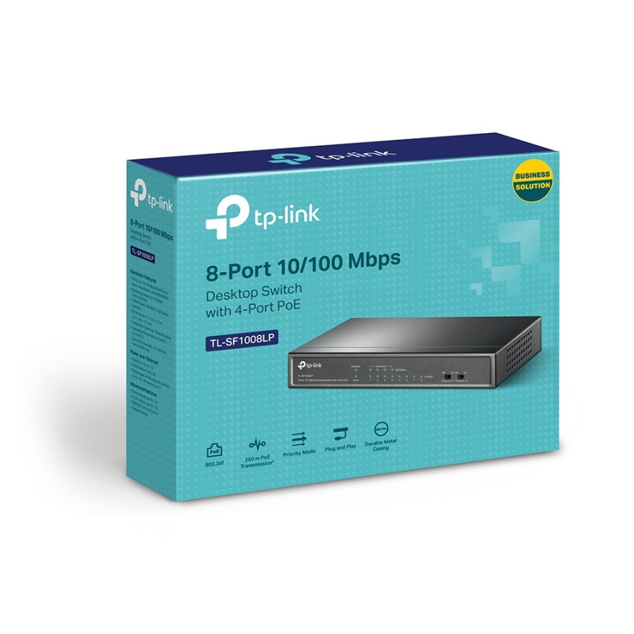 Tp-link TPLink TL-SF1008LP 8 端口桌面交換機,帶 4 端口 PoE