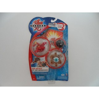 SEGA TOYS BAKUGAN 爆丸2 TM-06 火屬性新生獨角巨龍 闇屬性 土屬性閃光者