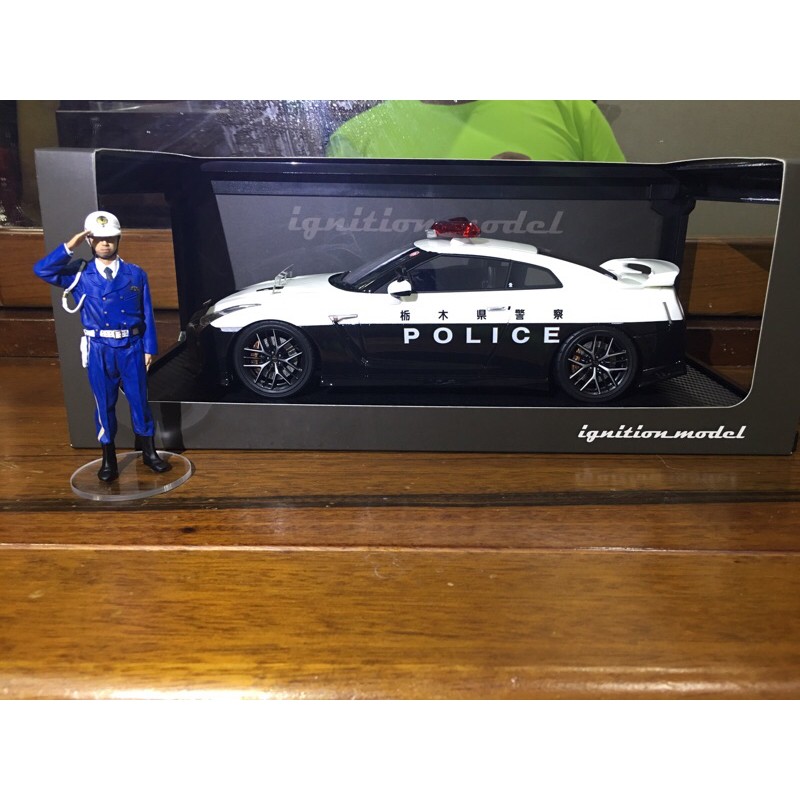 現貨 web限量1/18 Nissan  GT-R R35 2018 栃木県警察高速道路交通警察隊 警察車&amp;人偶
