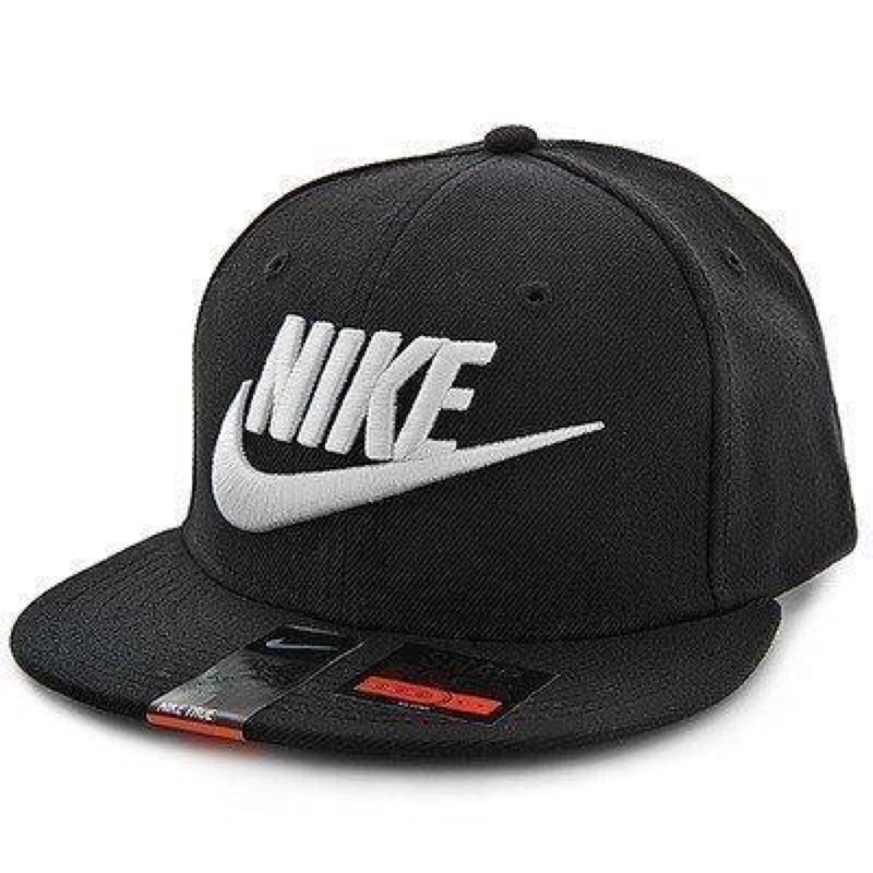 NIKE 電繡 snapback 棒球帽 SWOOSH 勾勾 黑白 584169-010