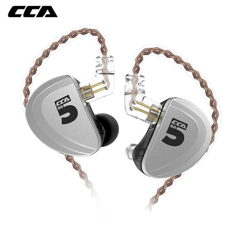 Cca A10 5BA 驅動單元入耳式耳機 5 平衡電樞 HIFI 監聽耳機耳機帶可拆卸可拆卸 2PIN 線 CCA C