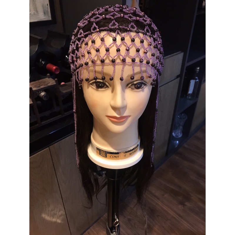 新娘髮飾-復古頭飾🌟手工編織♥️紫色🌸🌺✨