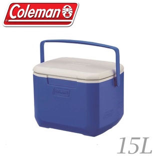 【Coleman 美國 15L EXCURSION海洋藍冰箱】CM-27859/冰桶/行動冰箱/保冰桶/悠遊山水