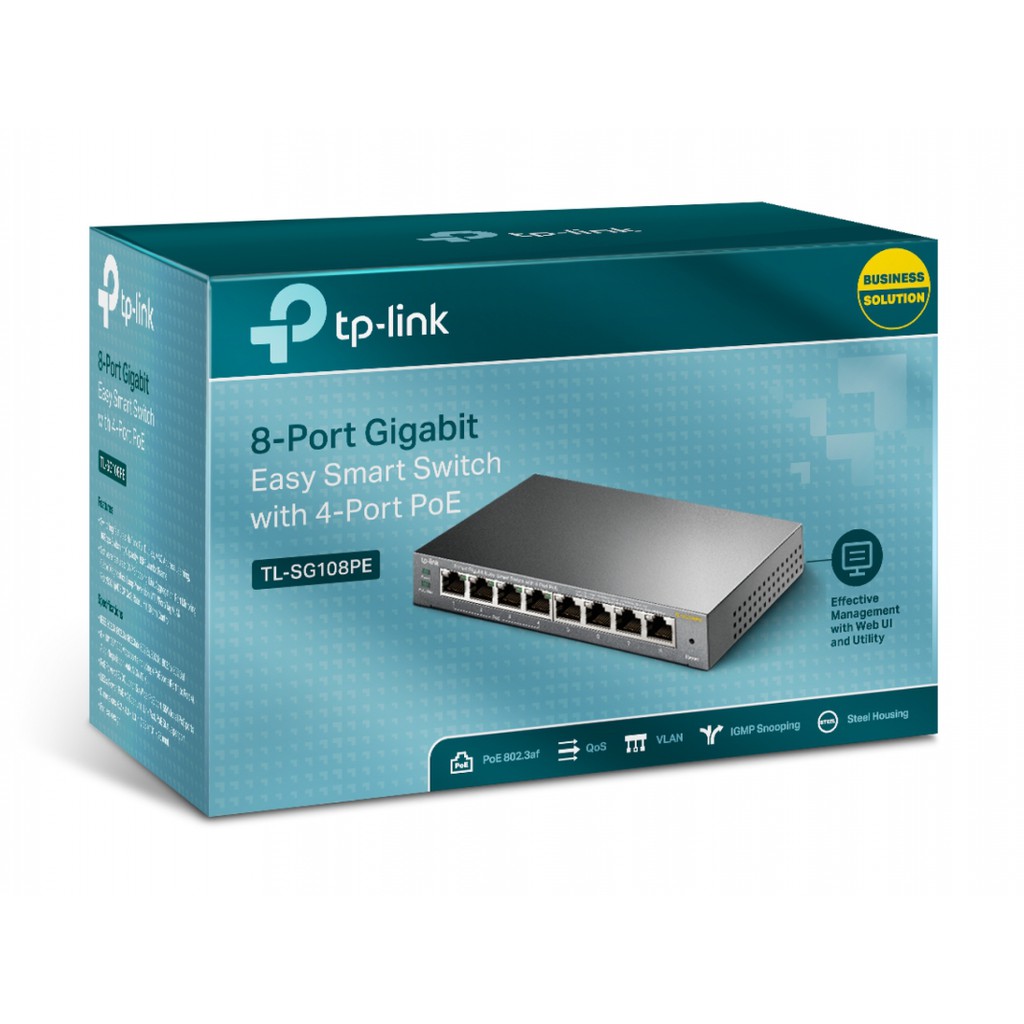 TP-LINK TL-SG108PE 8-Port Gigabit 含4-Port PoE 網管型交換機