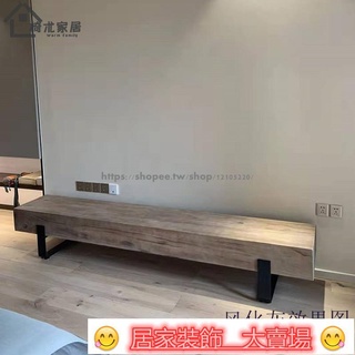 長椅 長條凳 小凳子 北歐工業風原木電視櫃民宿換鞋凳家用個性長條凳復古創意休息矮凳