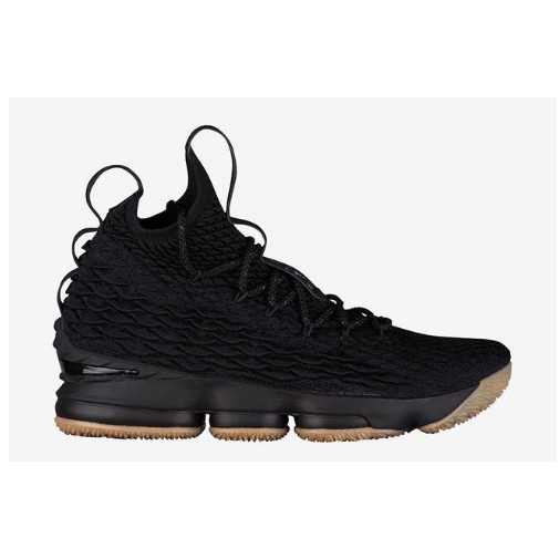 Nike LeBron XV 15 EP Black Gum 黑 全黑 膠底 男鞋 897649-001