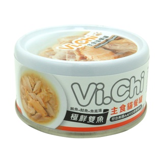 Vi.chi 維齊97%高含肉量無膠無穀添加營養魚湯主食罐-80G【出清】